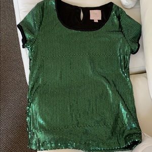 Romeo and Juliet couture green sequin top